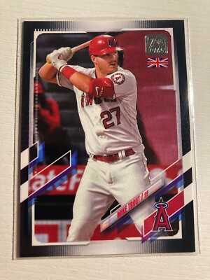 2021 Topps UK Edition Black Parallel /125 Mike Trout Angels 27