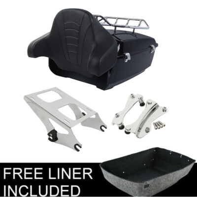 King Pack Trunk Pad 2-up Mount Docking Fit For Harley Tour Pak Road King 14-23