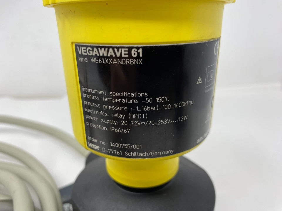 Vegawave 61 WE61.XXANDRBNX Vibrating Level Switch 20-72VDC 20-253VAC 3A w/Cable - Image 3 of 4