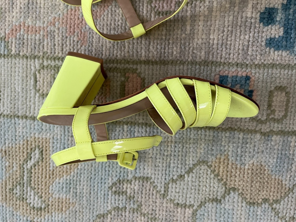 Maryam Nassir Zadeh Palma Yellow Patent Sandals Size 36 | eBay