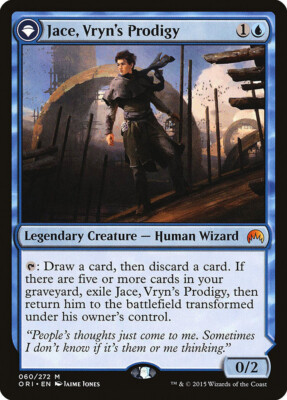 MTG Jace, Vryn's Prodigy // Jace, Telepath Unbound  - Magic Origins #60