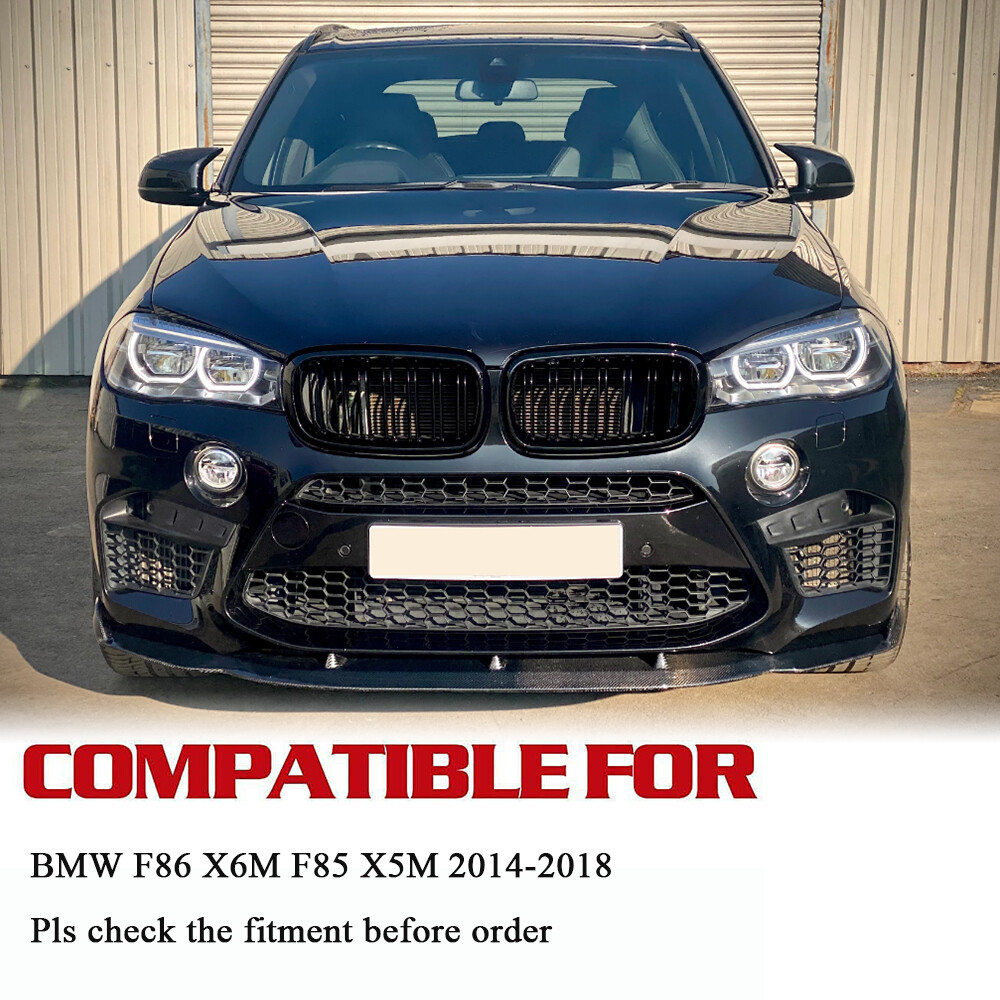 Carbon Fiber Front Bumper Lip Spoiler Body Kit For BMW X5M F85 X6M F86