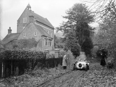 Godfrey Imhof, Imhof Special, chats with a spectator 1950 Motor Racing Old Photo