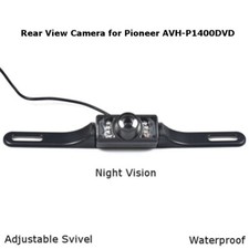 Telecamera posteriore backup targa notturna per PIONEER AVH-P1400DVD AVHP1400DVD