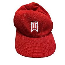 Nike Tiger Woods Collection TW Golf Flex Fit Hat Cap Red Size S/M EUC