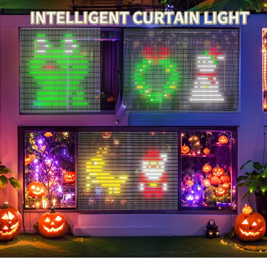 Smart Curtain LED String Light 400 Leds App Remote Controlled,Christmas Light - Image 2 of 4