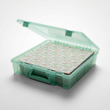 Translucent Art Craft Organizer 1 Compartment Portable Scrapbook Storage Box