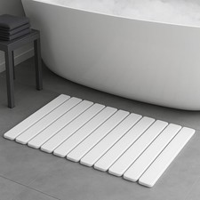 Premium Foldable Stone Bath Mat - Ultra Absorbent Quick Drying Compact Easy to