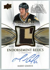 Mario Lemieux 2020 The Cup Exquisite Endorsement Patch Autograph Card ER-ML 9/10