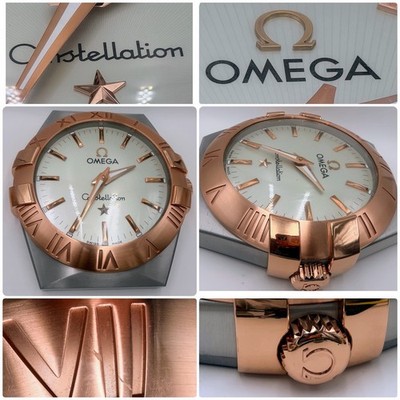 Omega Constellation Uhr Händler Laden Display Wand Werbung Zeitmesser 00er 90er