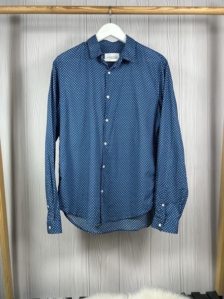 Men Sandro Paris Shirt Blue Cotton XL