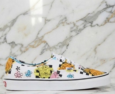 Vans x Spongebob Schwammkopf Airbrush Aye Aye Captain weiß Herren Damen Uk 6