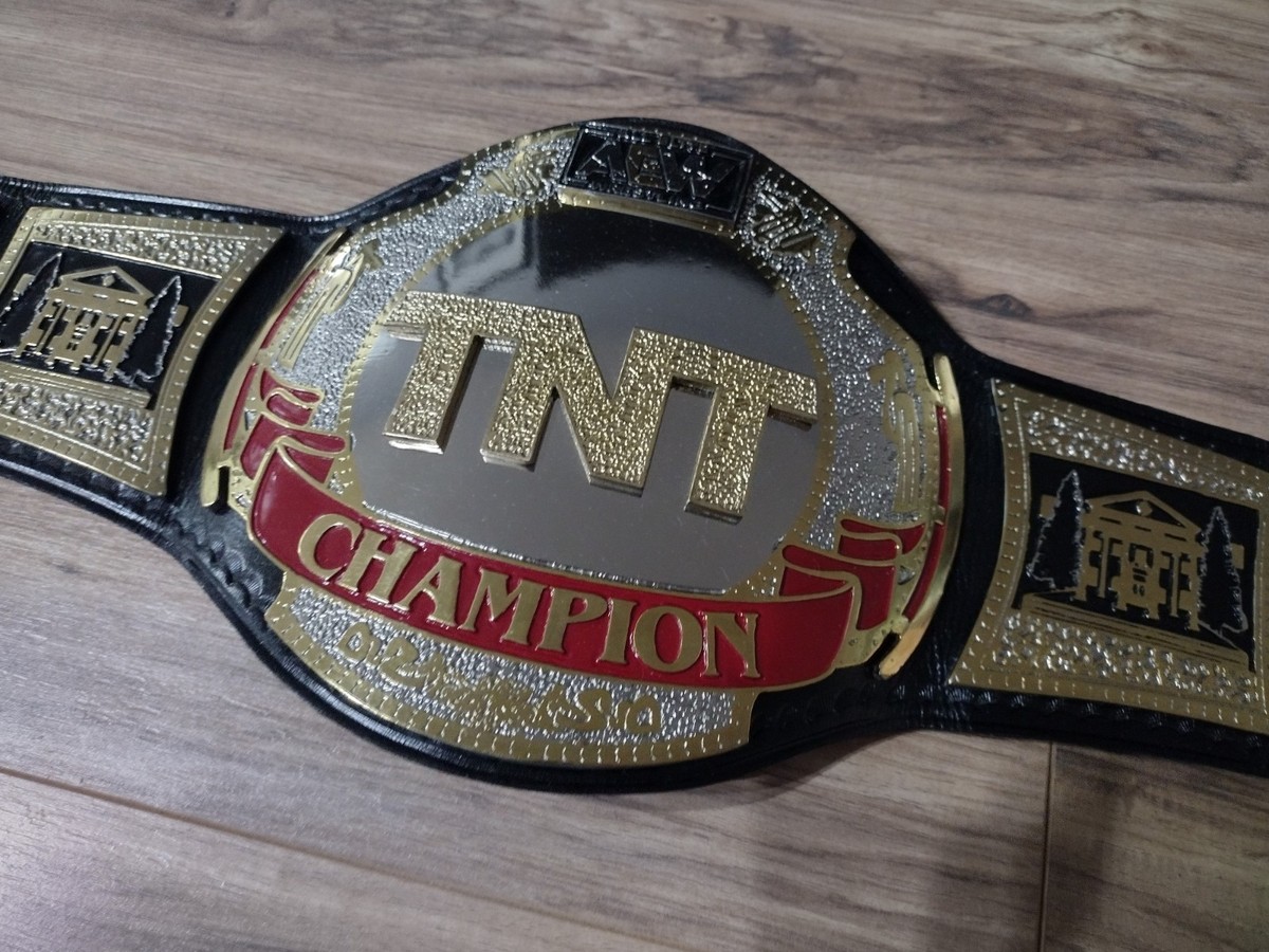 AEW TNT Championship Wrestling Belt 4mm Zinc Stacked