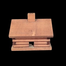 Campfire Products Log Cabin Wooden Incense Burner  Rustic Look Country