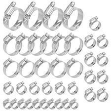 Stainless Steel Hose Clamp Assortment Kit 1/4" to 1-1/2" Hose Clamp Sizes Set
