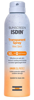 ISDIN Fotoprotector Transparent Spray SPF 50 Body Sunscreen Wet Skin 250ml