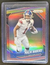2025 Panini Prizm Malik Nabers Pigskin #/180 Giants
