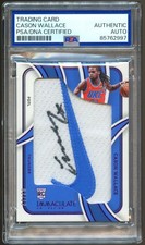 CASON WALLACE 2023-24 IMMACULATE ROOKIE RC NIKE PATCH SIGNED AUTO #/12 PSA DNA