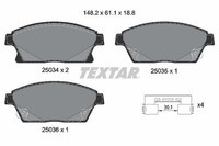 NEU - Textar 2503401 Bremsbelagsatz, Scheibenbremse FüR Cadillac Chevrolet Opel