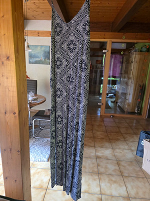 Jacqueline de Yong Damen Trägerkleid lang ärmellos V-Ausschnitt Paisley 40