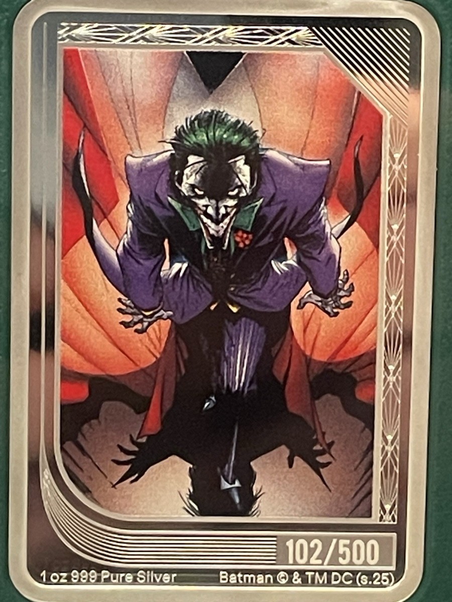 2025 – The Art of DC Comics - 1oz trading card Emerald - Joker 102