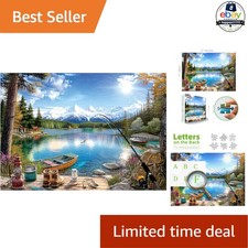 300 Piece Jigsaw Puzzle Spring Camping Time 17x11 in Lake Fishing Camp