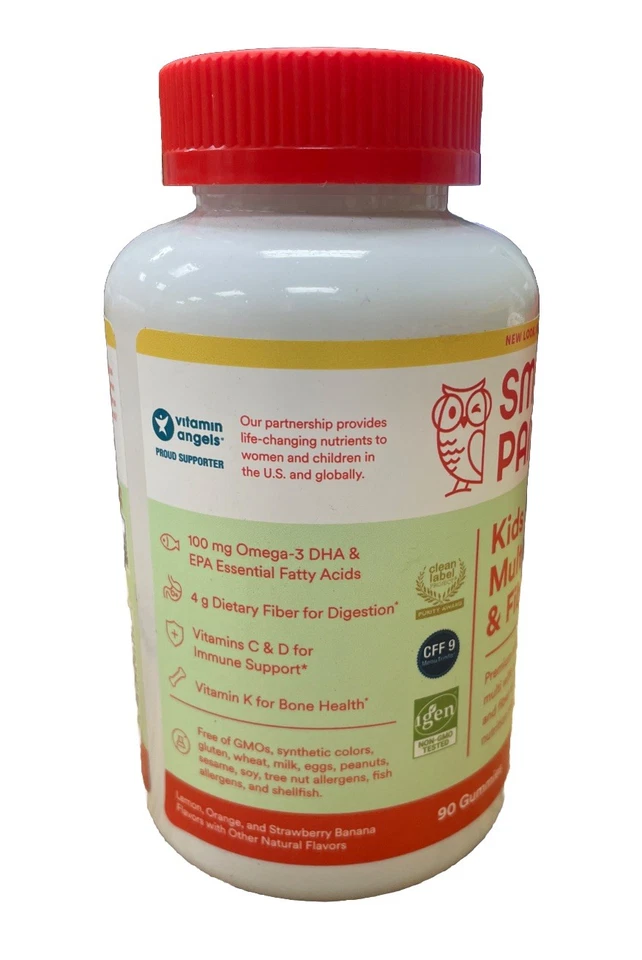 Smarty Pants Niños Multi y Fibra Gomitas 90 ct Suplemento Exp 6/26+ 2 Botellas Foto 4 de 4