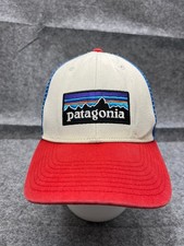 Patagonia Hat Cap Snap Back Adult One Size Red White Blue Trucker Fitz Roy