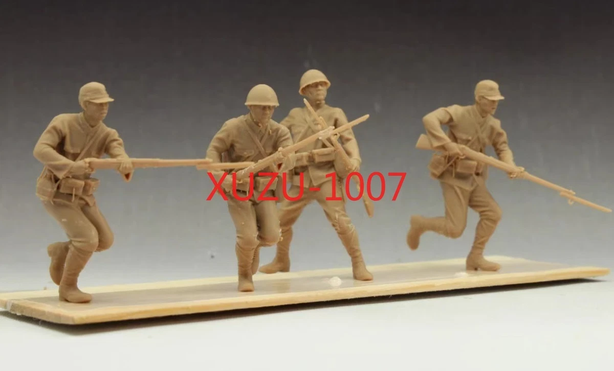 Lot De 2 Figurines Soldat Japonais WW2 En Résine - Échelle 1/35, Non Peintes, Neuves
