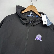 Kansas State University Jacket Men's 2XL Black Anorak Retro Throwback Logo NEW