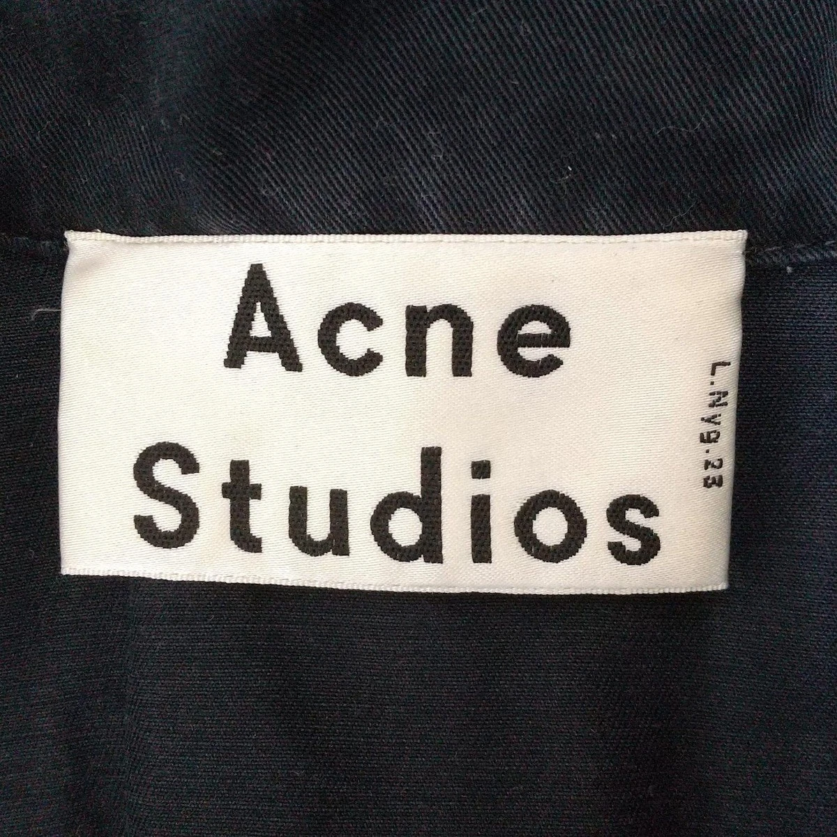 Autentico ACNE STUDIOS Abito da donna in cotone blu scuro [materiale esterno]