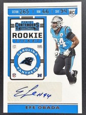 2019 Panini Contenders Efe Obada Rookie Ticket Stub Auto Panthers #288 RC