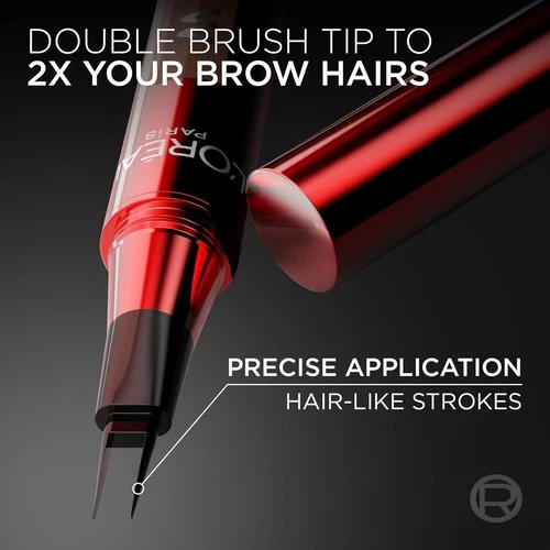 L'Oreal Paris Faux Brow, Hair-Like, Filling Eyebrow Pen with Double-Brush...