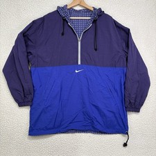 Vtg Nike Reversible Anorak Jacket Center Swoosh XL Hooded 90s GORP Colorblock