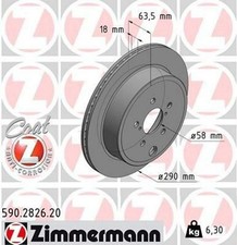 2x ZIMMERMANN Coat Z Disque de frein Arrière pour TOYOTA GT 86 Coupé (ZN6) 290mm