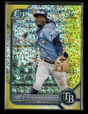 2022 Bowman Alejandro Pie Chrome Prospects Yellow Mini-Diamond Refractor #/75