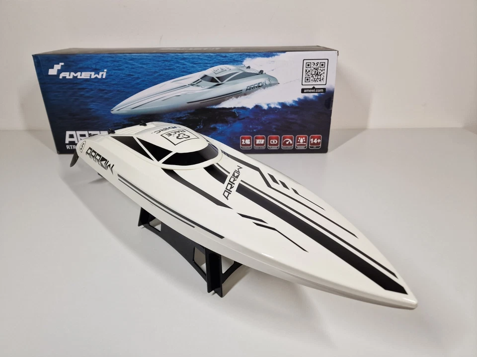 Amewi 26088 Arrow 5 Mono Rc Speedboot Brushless 633mm 2,4GHz 50KM/H RTR-Set - Bild 3 von 4