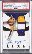 2014 PANINI LUXE MEMORABILIA AUTOS PRIME #M-KB KOBE BRYANT 2/10 PSA 8 AUTO 9