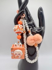 Handmade Kawaii Keychain: Cartoon Pendant  Pom Pom Bag Charm