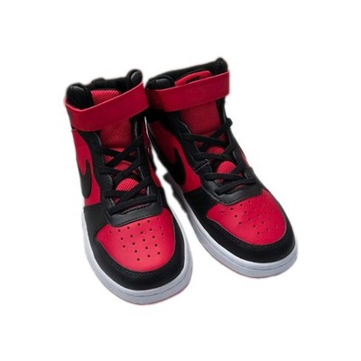 Nike Court Borough Mid 2 Kids Red Leather Athletic Sneakers CD7783-602 Size 2Y