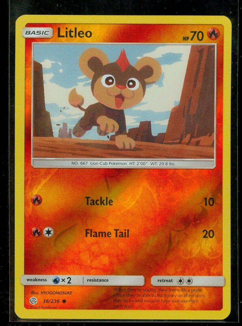 NM Reverse Holofoil - Litleo SM12 - 36/236 SM - Cosmic Eclipse