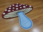 Tibetan Mushroom Rug Shape Handmade Kids Boho Rug Aesthetic Rug 4x4 Ft — photo 8