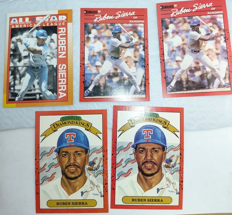 Ruben Sierra Texas Rangers 5-Card Lot Diamond Kings All-Star