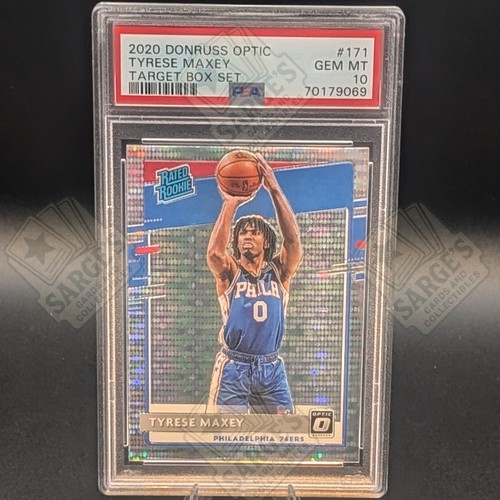 Tyrese Maxey 2020-21 Donruss Optic Rookie Target Box Set PSA 10 RC Pulsar #171