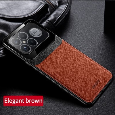 For Xiaomi POCO F8 Ultra, Luxury Shockproof Hybrid PU Leather Soft Case Cover