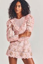 NWT LoveShackFancy Cedella Mini Dress in honey Dew Pink - US sz 2