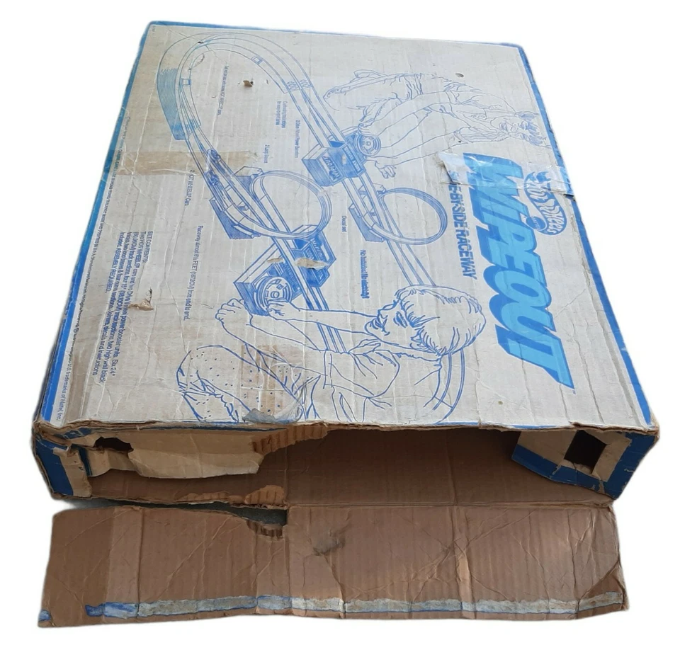 Винтажный 1979 Mattel Hotwheels Wipeout гоночный трек комплект неполный пожалуйста см. пикс - Изображение 4 из 4