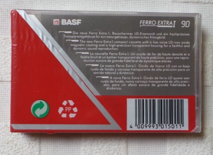 Lot De 3 Cassettes Audio BASF FE1 Ferro 90 Min - Made In Germany - Neuves Sous Blister
