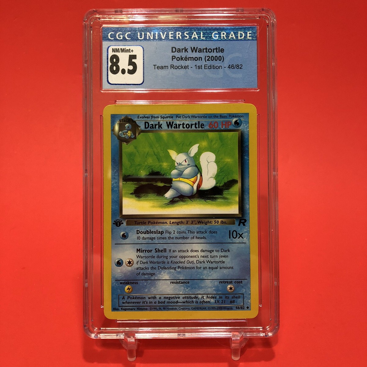 Pokemon Dark Wartortle CGC 8.5 Team Rocket 1st Edition 46/82 NM/Mint PSA