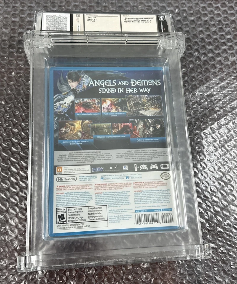 Bayonetta 2 Nintendo Wii U совершенно новый в заводской упаковке классифицированный WATA 9.4 A + - Изображение 3 из 4